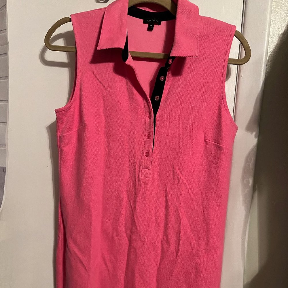 TALBOT'S PINK SLEEVELESS DRESS SZ M